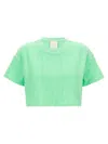 Givenchy Cropped Beach Capsule T-shirt In Green