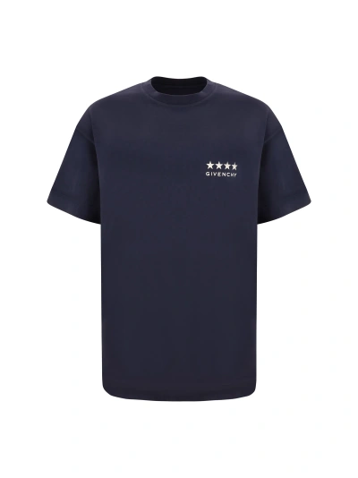 Givenchy 4g-print Cotton T-shirt In Deep Blue