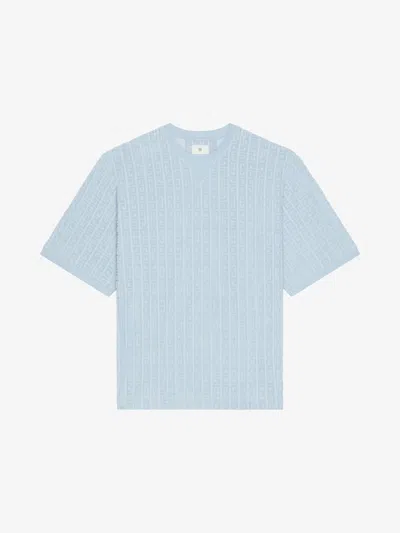 Givenchy T-shirt In 4g Cotton Towelling In Blue