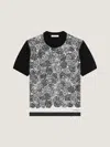 Givenchy T-shirt En Coton Imprimé Fleurs In Black