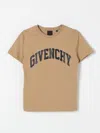 Givenchy Boys Beige Cotton T-shirt In Beige