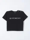 GIVENCHY T-SHIRT GIVENCHY KIDS COLOR BLACK,F49183002