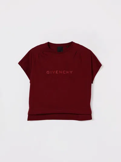GIVENCHY T-SHIRT GIVENCHY KIDS COLOR BROWN,H58020032