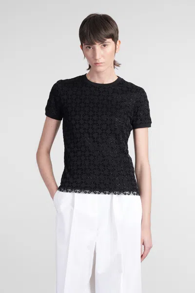 Givenchy Double Layer Slim Fit T-shirt Cotton Tulle In Black