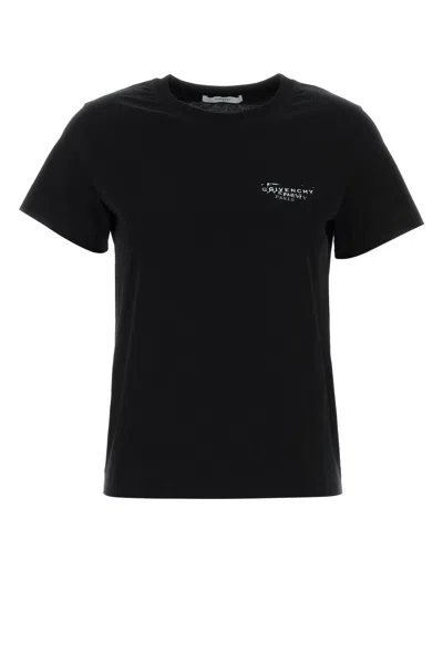 GIVENCHY T-SHIRT IN COTONE NERO  DONNA