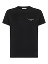 Givenchy Black Cotton Jersey Crewneck T-shirt In Multi