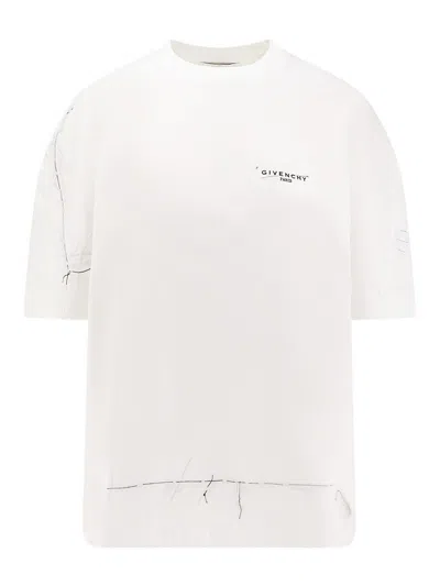 Givenchy T-shirt In Cotone In White