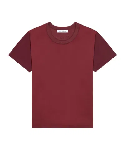 GIVENCHY T-SHIRT IN COTTON SILK WITH GIVENCHY PATCH