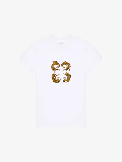 GIVENCHY T-SHIRT EN COTON IMPRIMÉ 4G LÉOPARD