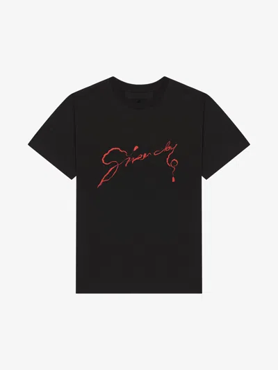 GIVENCHY T-SHIRT IN COTTON WITH CHANDELIER AND SNAKE PRINT