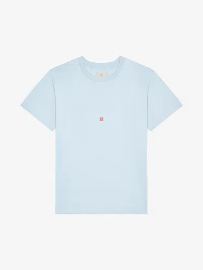 Givenchy T-shirt In Cotton With  Flamingo Print In Blue