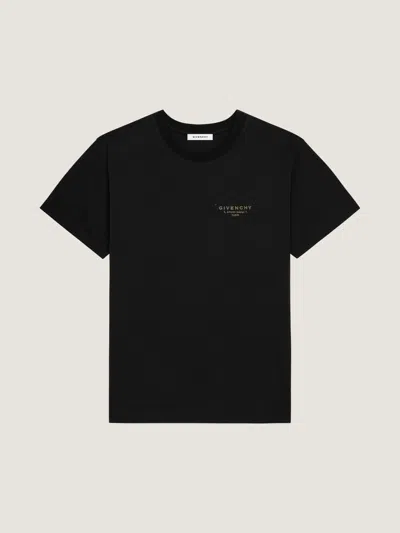 Givenchy T-shirt In Cotton With  Stamp Print In Black