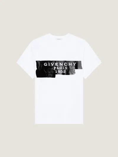 GIVENCHY T-SHIRT IN COTTON WITH GIVENCHY TAPE PRINT