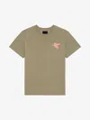 Givenchy T-shirt In Knit With Unicorn Embroidery In Vert Amande
