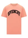 GIVENCHY GIVENCHY T-SHIRT IN ROSE-PINK COTTON