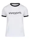 Givenchy White Crewneck T-shirt With Logo Lettering On The Front And 4g Logo On The Rear In Cotton S In White