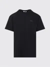 Givenchy Black Crewneck T-shirt With Logo Patch On The Front In Cotton Man In Multi