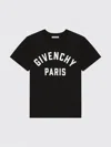 Givenchy Men Black Crewneck T-shirt With Maxi Logo Lettering On The Front In Cotton Man In Black