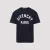 Givenchy Navy Short-sleeved T-shirt With Logo In Multi