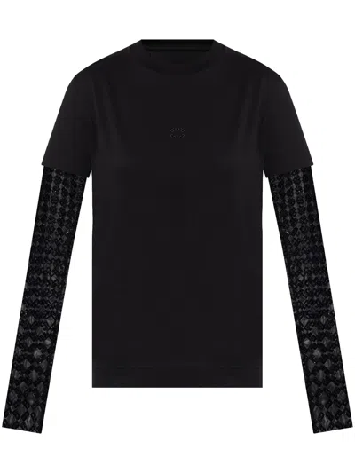 Givenchy T Shirt Overlapping Effect In Black