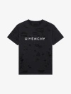 Givenchy Logo Cotton Oversized T-shirt In Faded Black