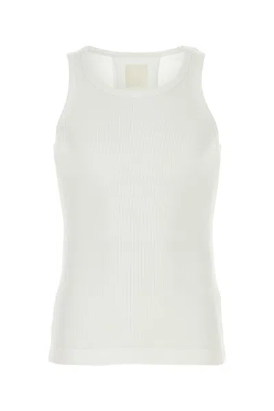GIVENCHY GIVENCHY WHITE STRETCH COTTON TANK TOP