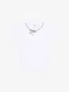 Givenchy Slim Fit T-shirt In Cotton With Crystals Snake In White
