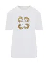 Givenchy 4g Leopard Print T-shirt In White