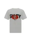 Givenchy Crew Neck Floral Print T-shirt In White