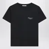 Givenchy Black Crew Neck T-shirt With Logo On Front And Back In Cotton Woman In Black