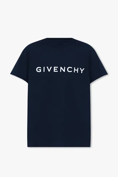 Givenchy T-shirt With Logo In Blue