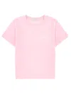 Givenchy Crew Neck Short Sleeve Straight Hem Top In Pink