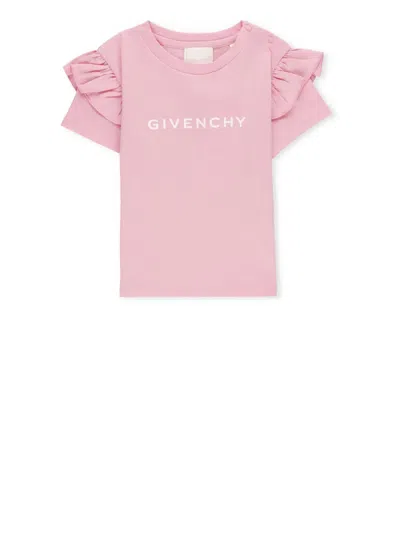 Givenchy Babies' T-shirt With Logo In Pink