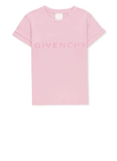 Givenchy Kids' T-shirt With Logo In Pink