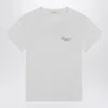 Givenchy White Crew Neck T-shirt With Logo On Front And Back In Cotton Woman In Yellow