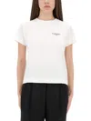 Givenchy White Crew Neck T-shirt With Logo On Front And Back In Cotton Woman In White