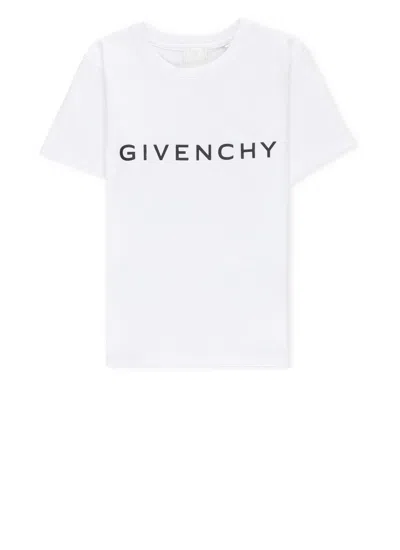 Givenchy Kids' Logo-print Short-sleeved T-shirt In White
