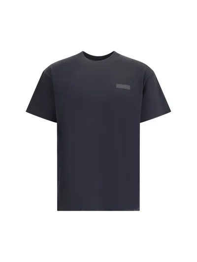 Givenchy Black Crewneck T-shirt With Logo Patch On The Front In Cotton Man