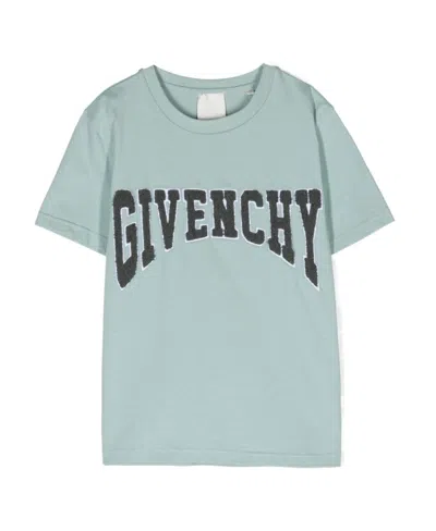 Givenchy T-shirt With Round Neck And Short Sleeves In Green