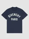Givenchy Navy Blue Cotton Oversize T-shirt In Blue