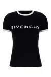 Givenchy Black Crewneck T-shirt With Logo Lettering On The Front And 4g Logo On The Rear In Cotton S