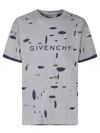 Givenchy Distressed Crewneck T-shirt In Gray