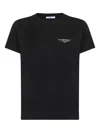 Givenchy Black Cotton Jersey Crewneck T-shirt In Multi