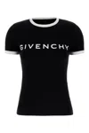 Givenchy Black Crewneck T-shirt With Logo Lettering On The Front And 4g Logo On The Rear In Cotton S In Black