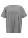 Givenchy Grey T-shirt With Logo Print And Lighting Motif In Cotton Man In Grey