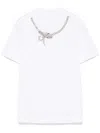 Givenchy Slim Fit T-shirt In Cotton With Crystals Snake In White