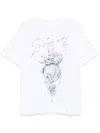 Givenchy White Crewneck T-shirt With Maxi Logo Print On The Front In Cotton Man In White