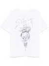 Givenchy White Crewneck T-shirt With Maxi Logo Print On The Front In Cotton Man In White