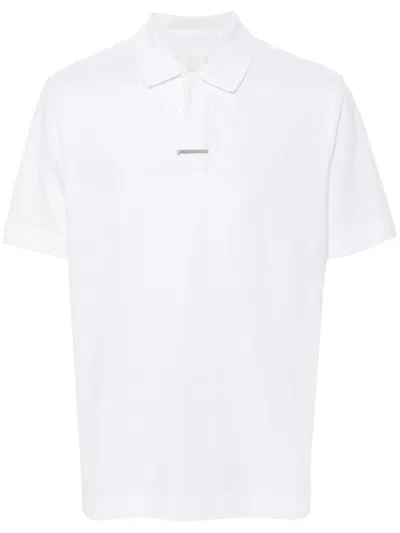 Givenchy 4g Embroidered Short-sleeved Polo Shirt In White