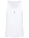 Givenchy Classic Cotton Tank Top With Sleek Design And Subtle Logo Detail In White